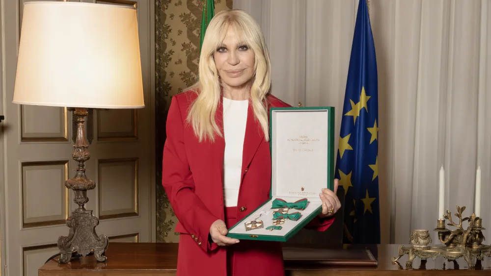 Honored by the Italy’s President, Donatella Versace was Awarded for her Contribution to Fashion & Culture